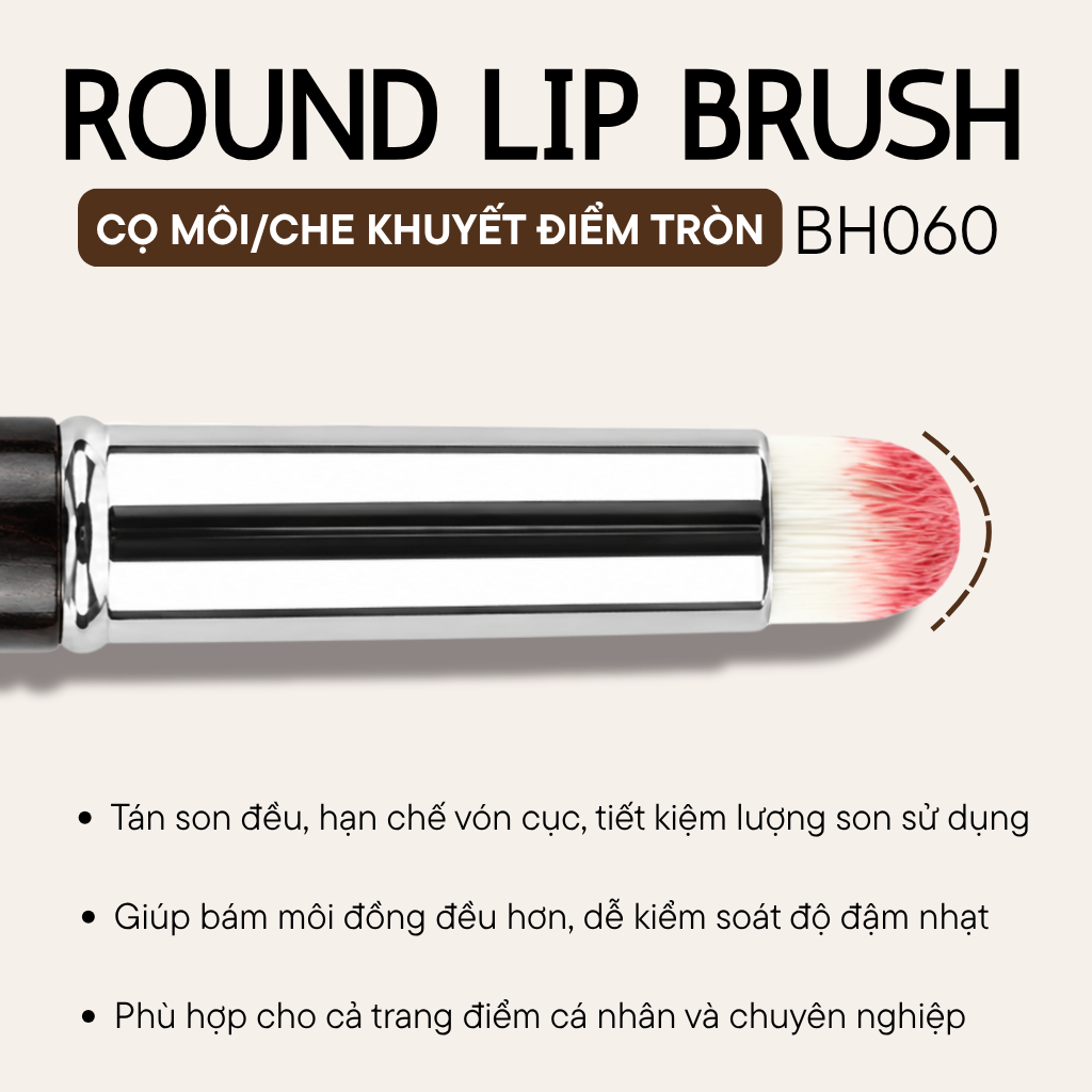 Cọ Môi Đầu Tròn BH Cosmetics Round Lip Brush BH060